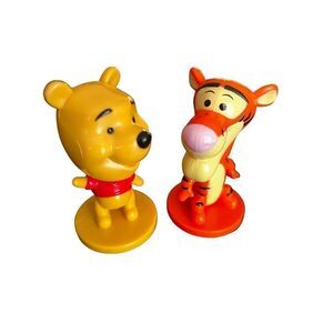 Vintage Disney Winnie The Pooh Mini Bobblehead Figure 3” bundle